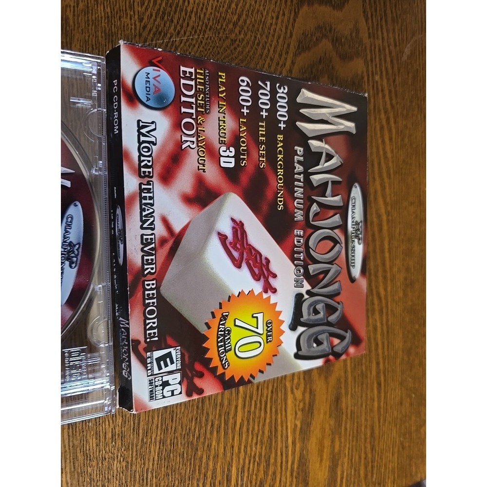 MAHJONGG PLATINUM EDITION -‎ PC 2004 CD-ROM - 70+ game variations